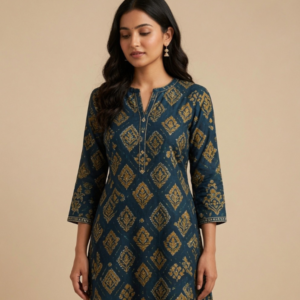 Ivory floral kurta