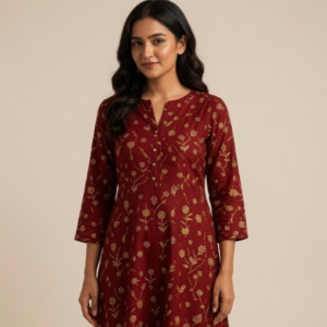 Pleated A line kurta
